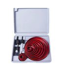 Badass 16 Piece Hole Saw Kit 19 To 64 Millimeter Range For Smoother Cuts Through Wood And Sheet Metal Sharp Carbide Tips in case
