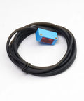 Background Suppression Diffuse Photoelectric Sensor With 10 To 350 Mm Range, 12 To 24 V DC, PNP Output, Color Insensitive Detection, Built For Tough Industrial Use, blue metal sensor with cable