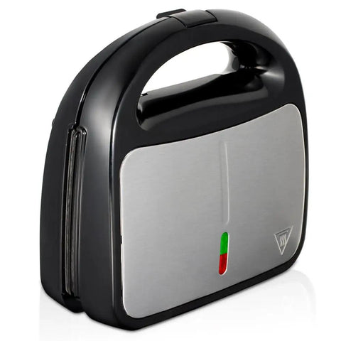 3 In 1 Electric Sandwich Maker With 3 Removable Non Stick Plates Double Sided Heating Waffle Donut Panini Press Grill For Quick Breakfast Snacks Bacon Steak And More 850 Watts Uniform Cooking, sleek design with stainless steel front.
