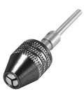 Two-Piece Keyless Mini Jaw Drill Chuck Collet Adapter for 0.3-3.4mm Bits, Quick-Change Converter With 2.35mm Round Shank