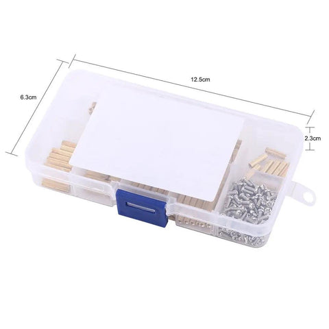 Brass Female Spacers And Screws Assortment Kit 270 Piece Hardware Set In Durable Waterproof Rustproof Brass With Organized Plastic Storage Box Pro Grade, 12.5cm box