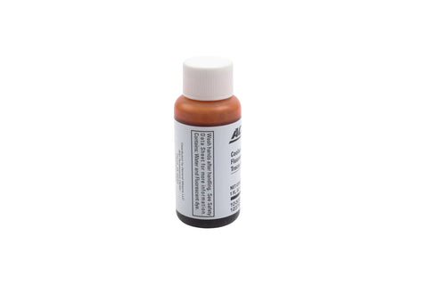 ACDelco GM Original Equipment engine cooling system tracer dye bottle, 1 oz, orange liquid, white cap, front view