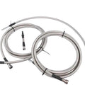 High Performance Diesel Fuel Line Kit Fits Chevy Silverado And GMC Sierra 2500 HD 3500 HD 6.6L V8 2004-2010 Super Turbo Direct Swap Replacement, braided steel