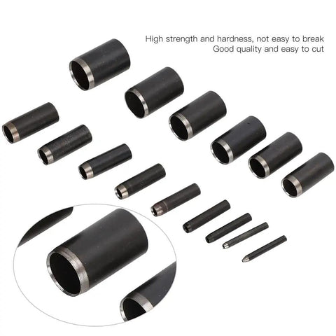 V Shape Punch Set For Leather Belt Perforation Stainless Steel Tail Cutter With Round Holes For DIY Projects Pro Grade Craft Tool