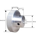 Aluminum Knurled Handwheel With 80mm Outer Diameter And 15mm Bore Round Adjustable Lathe Handle For Power Machines CNC