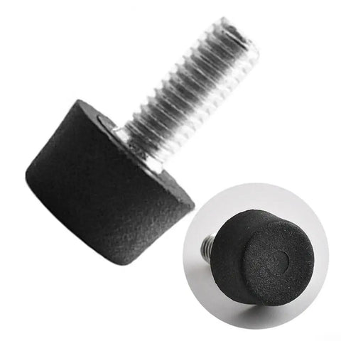 20 Pack M6 Screw On Furniture Leveling Feet With Plastic Base Adjustable Glide, single screw and base detail view