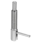 Heavy Duty Retractable Indexing Plunger Pin M8 Threaded Stainless Steel part with spring loaded latch for shipbuilding.