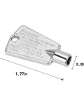 Freezer Door Keys Two Pack Replacement Keys For AP4301346 AP4071414 PS2061565 AP2113733 06599905 08037402 12849 PS1991481 metal key with dimensions
