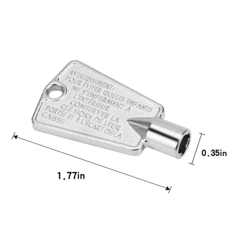 Freezer Door Keys Two Pack Replacement Keys For AP4301346 AP4071414 PS2061565 AP2113733 06599905 08037402 12849 PS1991481 metal key with dimensions