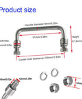 Diagram of 304 Stainless Steel Folding Handle 90 Degree Folding Pull Handle showing dimensions and components details