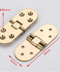 Ultra Sturdy Flush Mount Hinges For Cabinets And Tables Gold Zinc Alloy Finish Easy Embedded Install Durable Hardware