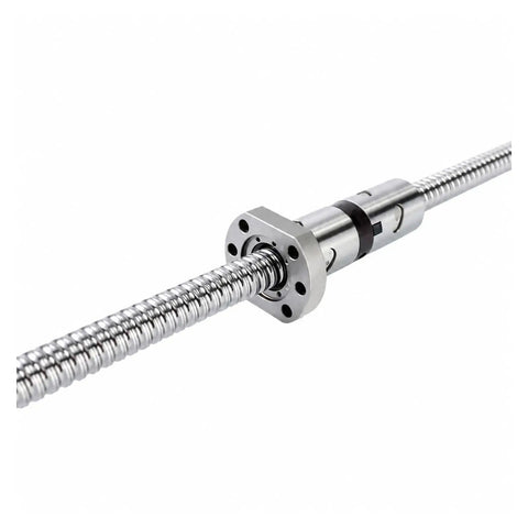 High Precision DFU3210 Ball Screw With Double Ball Nut For CNC Machine Projects Featuring 32mm Diameter Roller Design C5 Accuracy Grade At 2000mm Length close-up image showing ball screw mechanism.