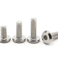 Beefy Stainless Steel Socket Cap Screws Set 304 Hex Flat Head Rivet Bolts M3 Through M8 16mm Length Corrosion Resistant