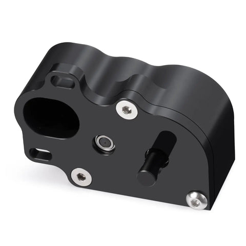 Aluminum LCG Transmission Complete Gearbox For AXIAL SCX10 One Tenth RC Crawler Upgrade Parts Low Center Of Gravity Redesigned Black Housing