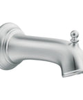 Brantford Chrome Tub Spout With Lift Diverter For Easy Tub To Shower Switch, slip fit half inch CC connection, chrome finish