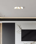 Level Up Your Space With This Slick Adjustable LED Recessed Downlight, 21 Watt 2350 Lumen Triple Head Ceiling Fixtures in ceiling.