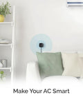 Smart AC Controller For Mini Split, Window, And Portable ACs And Heat Pumps With Free App No Subscriptions Easy Setup mounted on wall