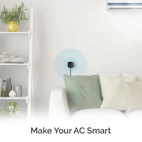Smart AC Controller For Mini Split, Window, And Portable ACs And Heat Pumps With Free App No Subscriptions Easy Setup mounted on wall