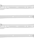 Heavy Duty Steel Drawer Slides Easy Installation Two Pairs With Smooth Operation And Quiet Performance For Kitchen Cabinets And Drawer Furniture Sliding Tracks, white steel