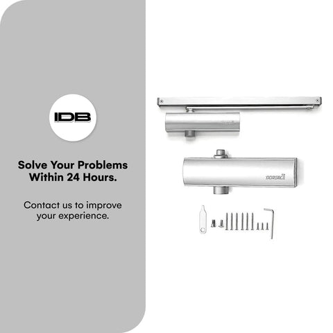 Heavy Duty Automatic Door Closer No Slam Ready For Home Or Office Use With Hold Open Feature Commercial Grade Hydraulic Metal