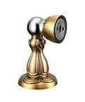 Bronze Retro Zinc Alloy Door Stopper Floor Mount Holder With Screws For Home Use, Stops Door Slams From Drafts And Wind, Easy Install