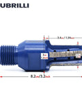 Heavy Duty Diamond Finger Router Bit Kit Features Eight Tough Milling Profile Tools For Granite Marble Concrete And Tile Designed To Polish Rough Edges Into Silky Smooth Finishes On Cnc Grinders And Tumblers Daily, showing a diamond router bit with blue body and dimensions.
