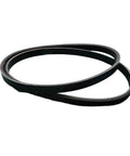 PJ Rubber Drive Belt For Mini Conveyor 8 Ribbed 1 Or 2 Pack High Wear Resistance With Hardened Particles 98 Percent Transmission Efficiency Low Power Loss PJ373 Compatible Easy Install And Broad Compatibility black rubber belt on white background