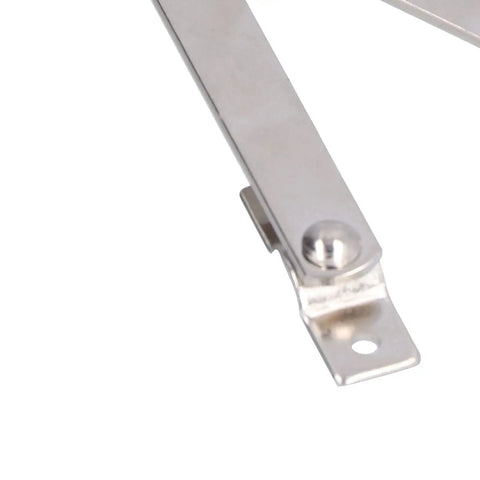 Close-up view of Stainless Steel Lid Support Hinges 2 Pack Folding Lift Up Stay, metal hinge detail for smooth lid opening.