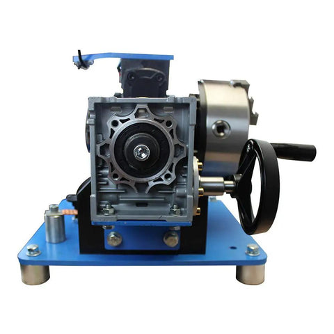 Top Rated Welding Rotary Positioner An Eight Inch Chuck Turntable, featuring a close-up view of the precision motor and control handles.