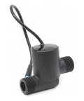 Self Powered Micro Hydroelectric Generator For Home Use - Compact black water flow turbine with G1/2 thread, side view