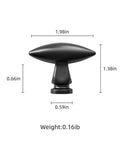 1 Pack 2 Inch Cabinet Knob and Drawer Pull, Dope Black Zinc Alloy Cabinet Handle for Kitchen Cabinets, Dressers, and Vanities