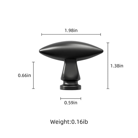 1 Pack 2 Inch Cabinet Knob and Drawer Pull, Dope Black Zinc Alloy Cabinet Handle for Kitchen Cabinets, Dressers, and Vanities