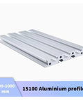 Heavy Duty Aluminum T Slot Extrusion Profile 15 By 100 Millimeters Black Anodized Finish 1000Mm Length, silver aluminum profiles stacked, for CNC rigs.