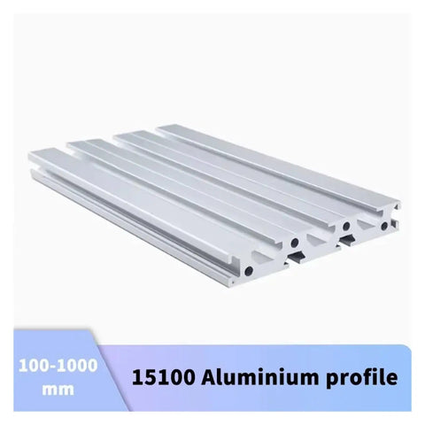 Heavy Duty Aluminum T Slot Extrusion Profile 15 By 100 Millimeters Black Anodized Finish 1000Mm Length, silver aluminum profiles stacked, for CNC rigs.