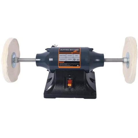 Heavy Duty Benchtop Buffer Polisher With 370W Power And 3450 RPM For Jewelry Metal Knives Wood And Jade Extra Long 8 Inch Wheel