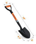 Kids 28 Inch D Handle Shovel for Digging Gardening Beach and Camping Metal Blade With Fiberglass Handle Lightweight Mini Shovel