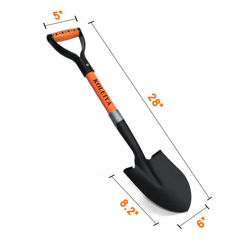 Kids 28 Inch D Handle Shovel for Digging Gardening Beach and Camping Metal Blade With Fiberglass Handle Lightweight Mini Shovel