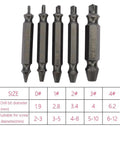 5 Piece Screw Extractor Kit For Easy Removal Of Rusty And Broken Hardware Stripped Screws And Bolts With Drill Bits HSS 4341