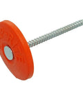 Bulletproof Plastic Cap Nails For Roofing Underlayment And Housewrap Fastening Electro Galvanized Steel wide round cap visible from side