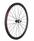 Carbon Fiber Road Bike Wheelset 700c Clincher With 38mm Depth And 23mm Wide Rim, R13 Hub, Toray T700, side view