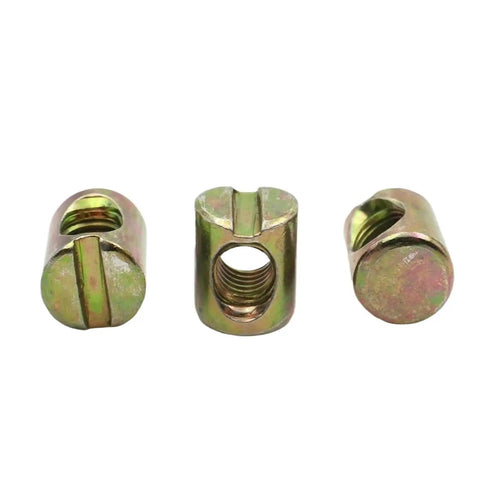 Barrel Nuts For Furniture Assembly M6 M8 Hammer Embedded Cross Dowel Zinc Plated Sets 10 20 50 Pieces For Beds Cribs Chairs