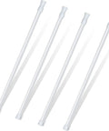 Four Pack White Window Security Bars Extendable Tension Rods 17 To 27.6 Inch Half Inch Diameter With Rubber Tips For Sliding Doors And Windows