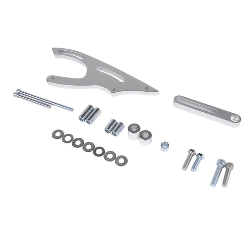 Kick Your Hot Rod Build Up For Real With This CNC Machined 6061-T6 Aluminum Billet Power Steering Bracket Kit Designed for Ford SBF Engines Like The Classic 289, 302 Or 351W To Hold A Saginaw Pump In Place, bracket kit with hardware