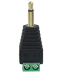 5 Pack 1 8 Inch Ts Mono Male Audio Plug Adapters 3 5Mm Gold Plated Copper Jacks No Solder DIY Instrument Patch Cord Extender.