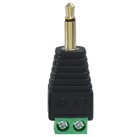 5 Pack 1 8 Inch Ts Mono Male Audio Plug Adapters 3 5Mm Gold Plated Copper Jacks No Solder DIY Instrument Patch Cord Extender.