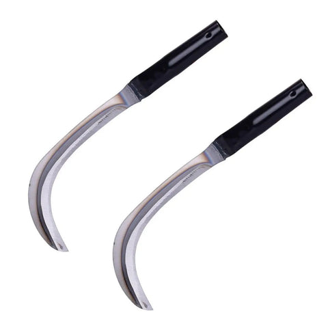 Two-Piece Rustproof Weeding Hook Tool Set For Mowing Cultivation And Harvesting With Comfortable Grip Durable Agricultural Gardening Gear