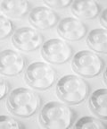Sound Dampening Door Bumpers Half Inch Dia 5mm Height Soft Durometer Two Stage Impact With Clear Adhesive Sheet Of 100