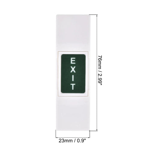 Push To Exit Button Release Switch For Door Access Control System 76mm X 23mm PC Panel 12V 3A White Durable Reset Push Button Heavy Duty Exit Button Pack Of 4, 76x23mm