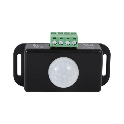 Motion Sensor Light Switch For Indoor Use Auto On Off DC 12V 24V Motion Activated Controller For LED Light Strips Smooth Flicker Free Output Infrared Detection black sensor module with screw terminals