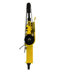 Heavy Duty Pneumatic Air Sander Fits 10 By 330 Mm Sanding Belts For Precision Grinding Polishing And Deburring, side view, yellow design.
